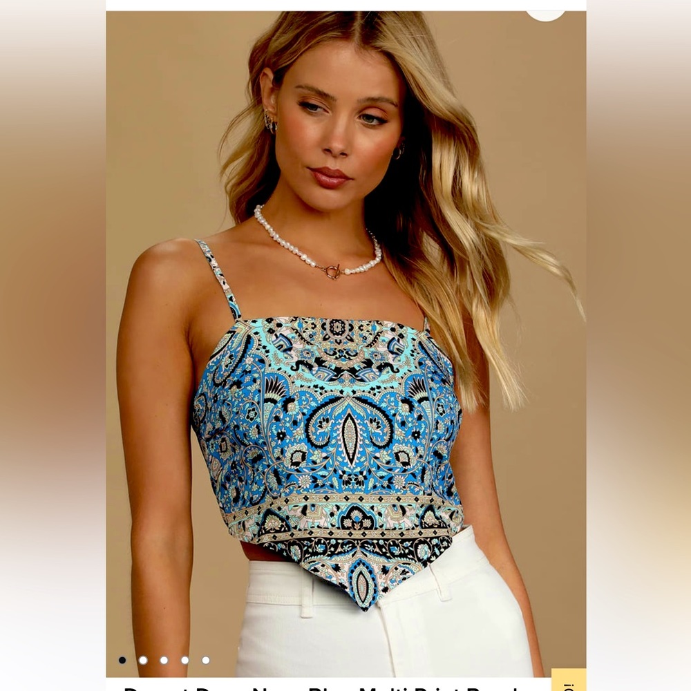 Blue Bandana Top